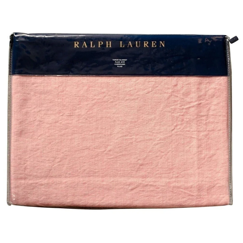 Ralph Lauren Home Meadow Lane Britt Linen Throw Blanket